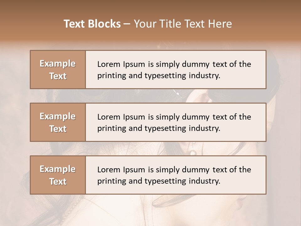 A Woman's Hair Is Shown With The Words, Name Of Presentation Company Name PowerPoint Template