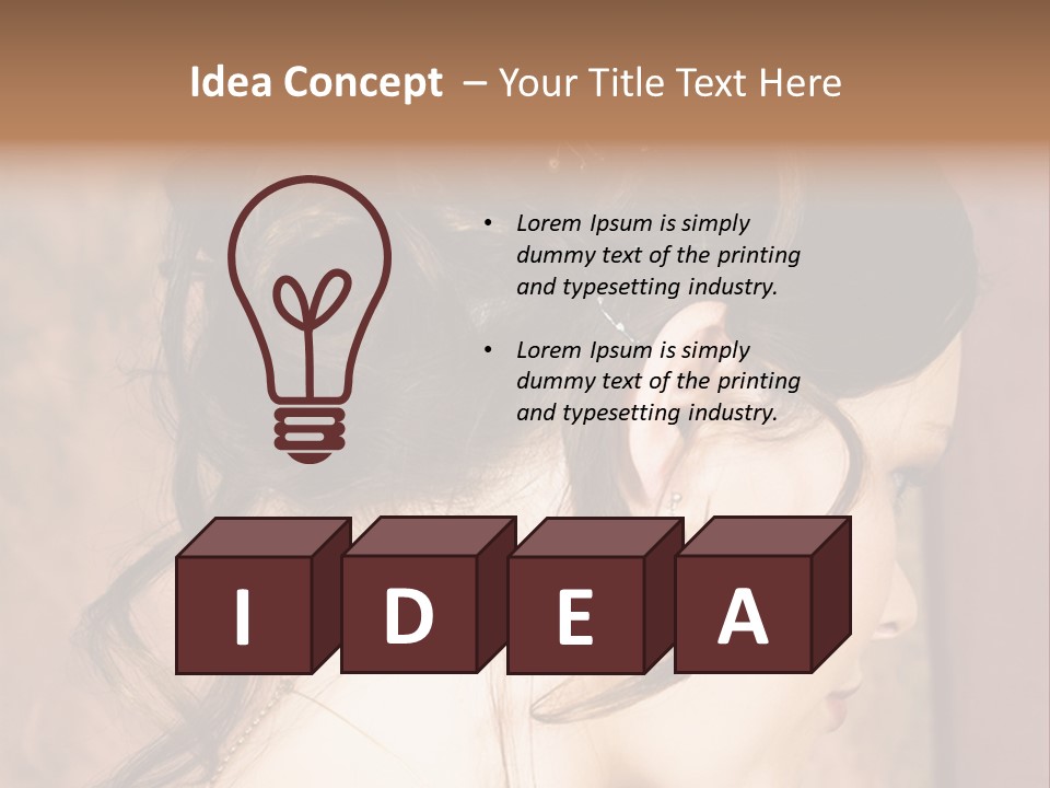 A Woman's Hair Is Shown With The Words, Name Of Presentation Company Name PowerPoint Template