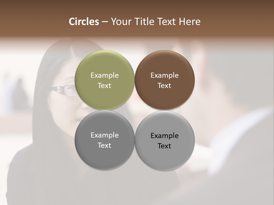 A Woman Talking To A Man In A Suit PowerPoint Template