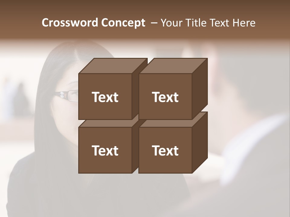 A Woman Talking To A Man In A Suit PowerPoint Template