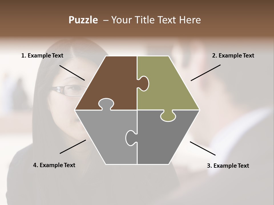 A Woman Talking To A Man In A Suit PowerPoint Template