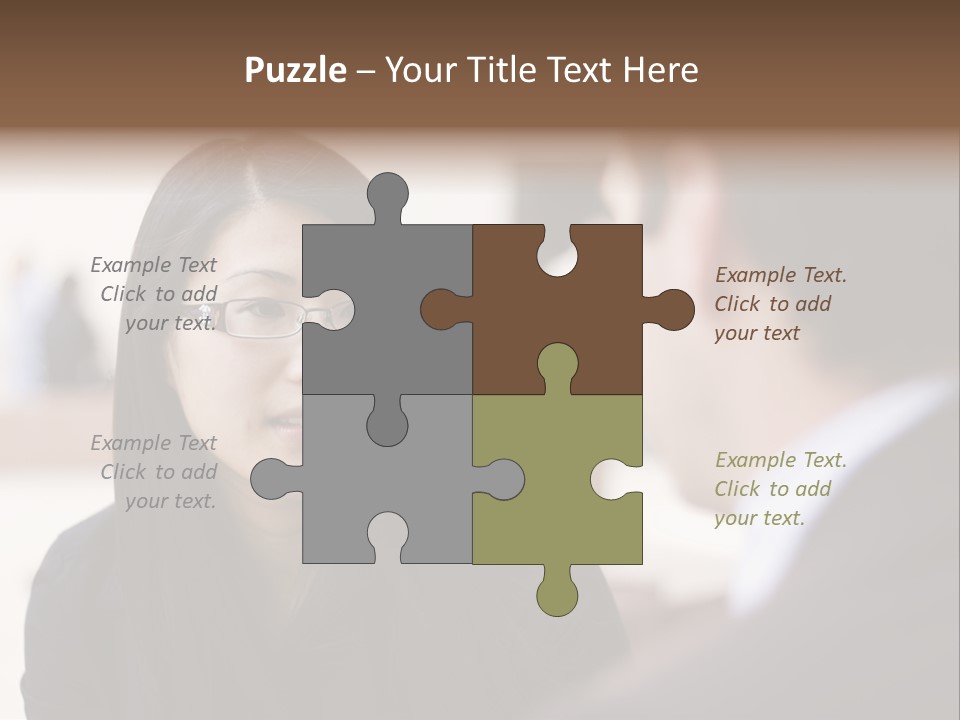 A Woman Talking To A Man In A Suit PowerPoint Template