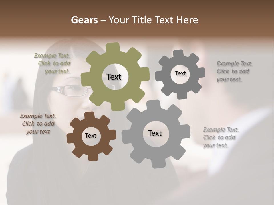 A Woman Talking To A Man In A Suit PowerPoint Template