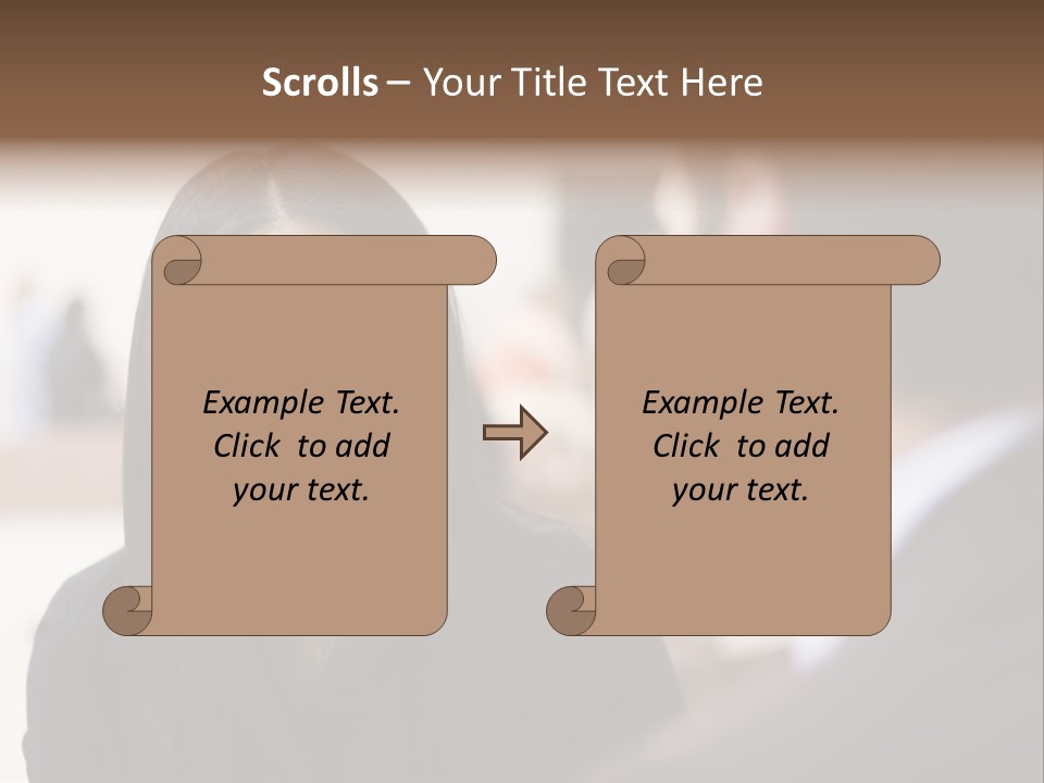 A Woman Talking To A Man In A Suit PowerPoint Template