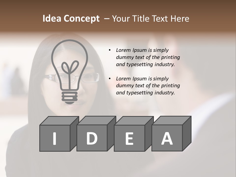 A Woman Talking To A Man In A Suit PowerPoint Template