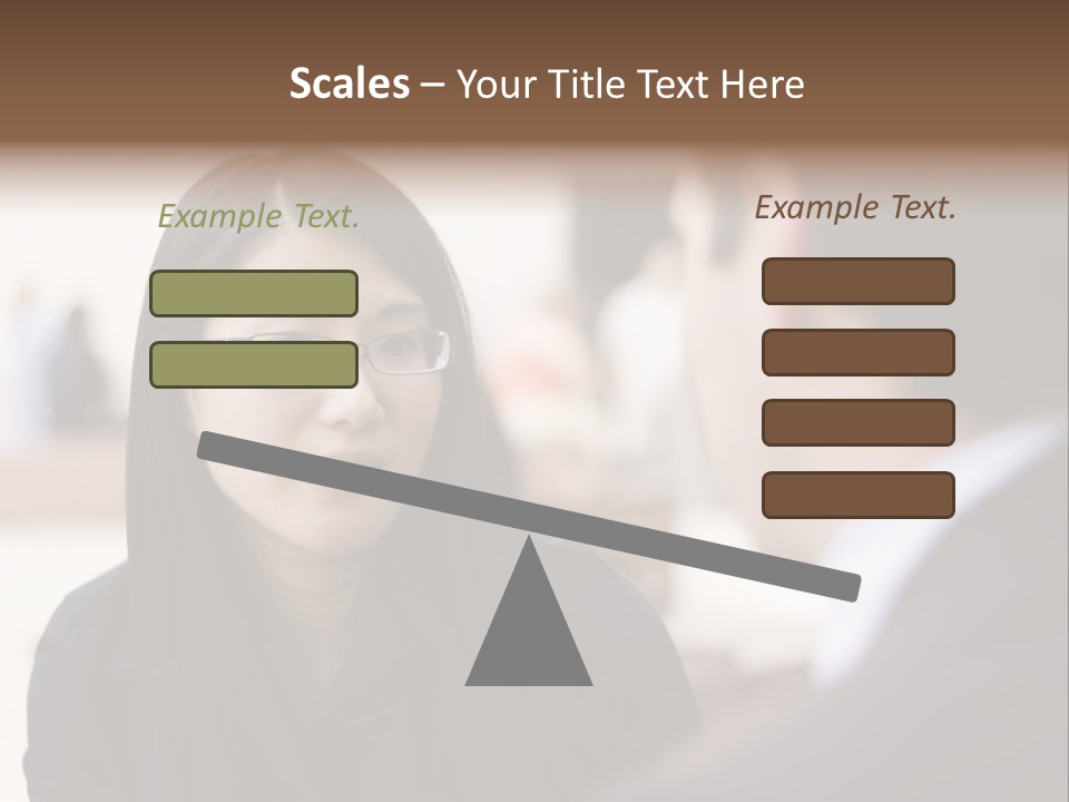 A Woman Talking To A Man In A Suit PowerPoint Template