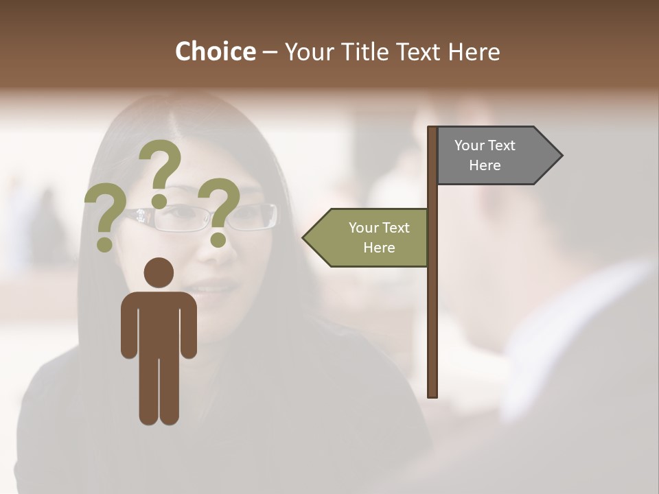 A Woman Talking To A Man In A Suit PowerPoint Template