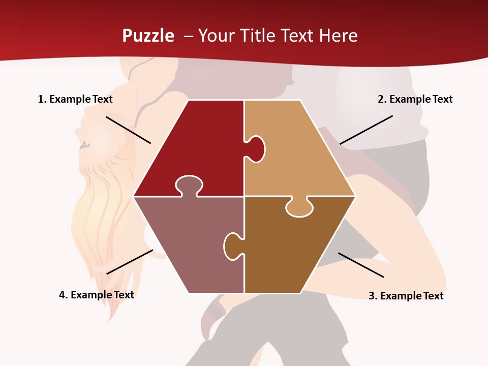 Woman Running Over Dark Background PowerPoint Template