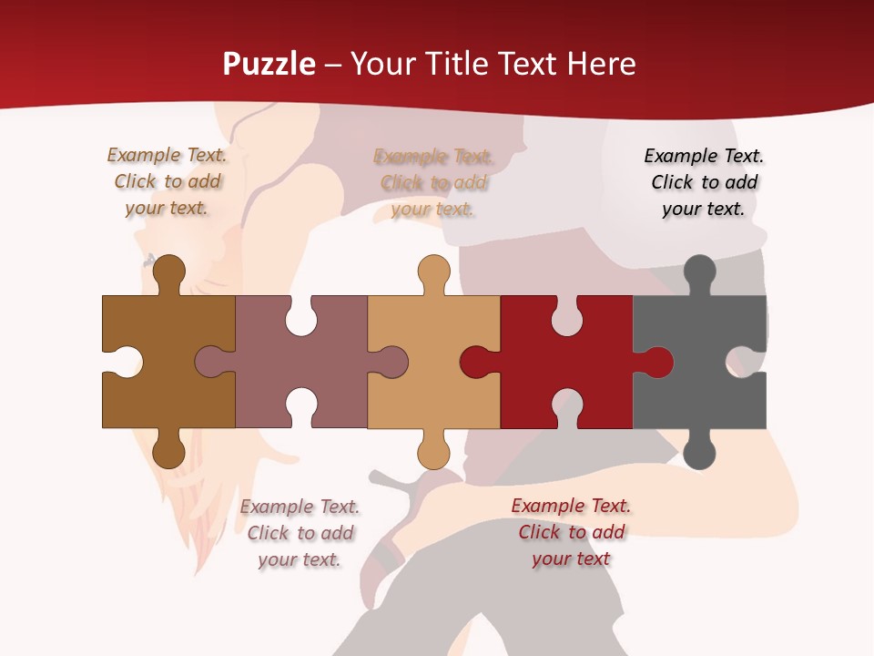 Woman Running Over Dark Background PowerPoint Template