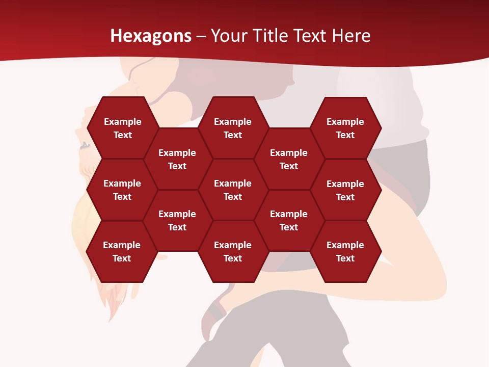 Woman Running Over Dark Background PowerPoint Template