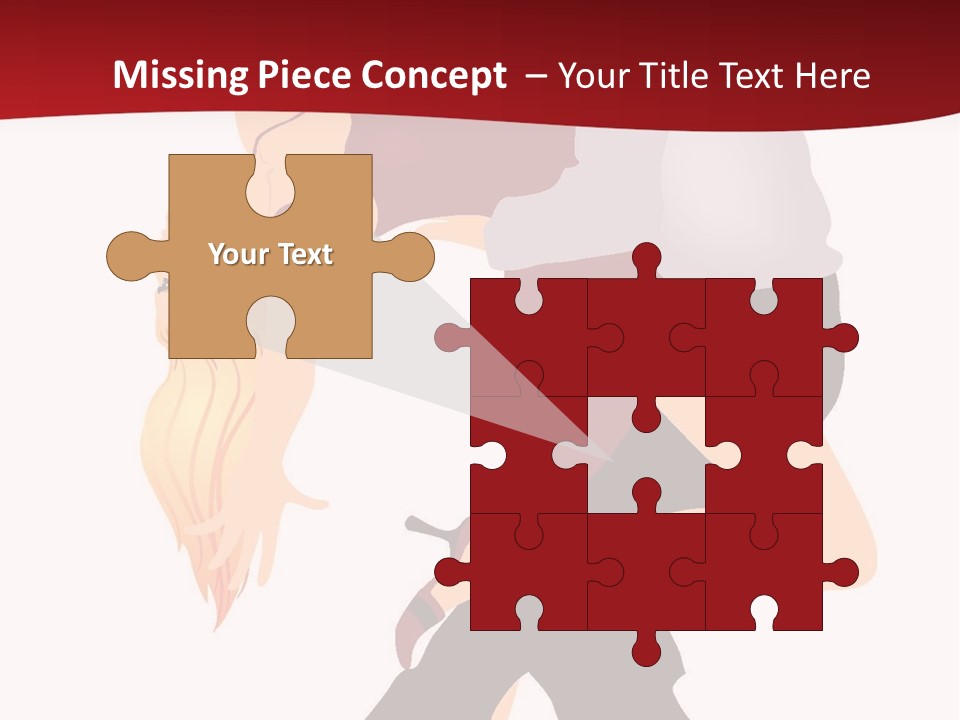 Woman Running Over Dark Background PowerPoint Template