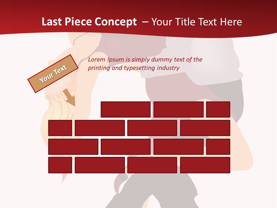 Woman Running Over Dark Background PowerPoint Template