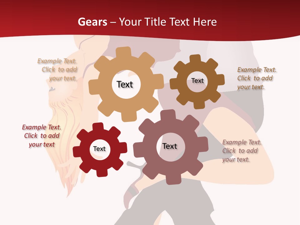 Woman Running Over Dark Background PowerPoint Template