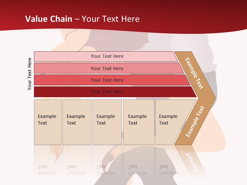 Woman Running Over Dark Background PowerPoint Template