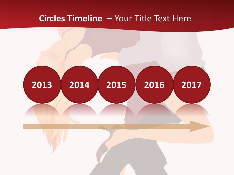 Woman Running Over Dark Background PowerPoint Template