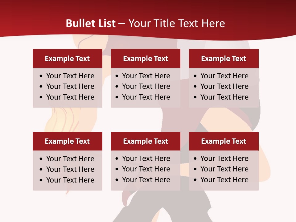 Woman Running Over Dark Background PowerPoint Template