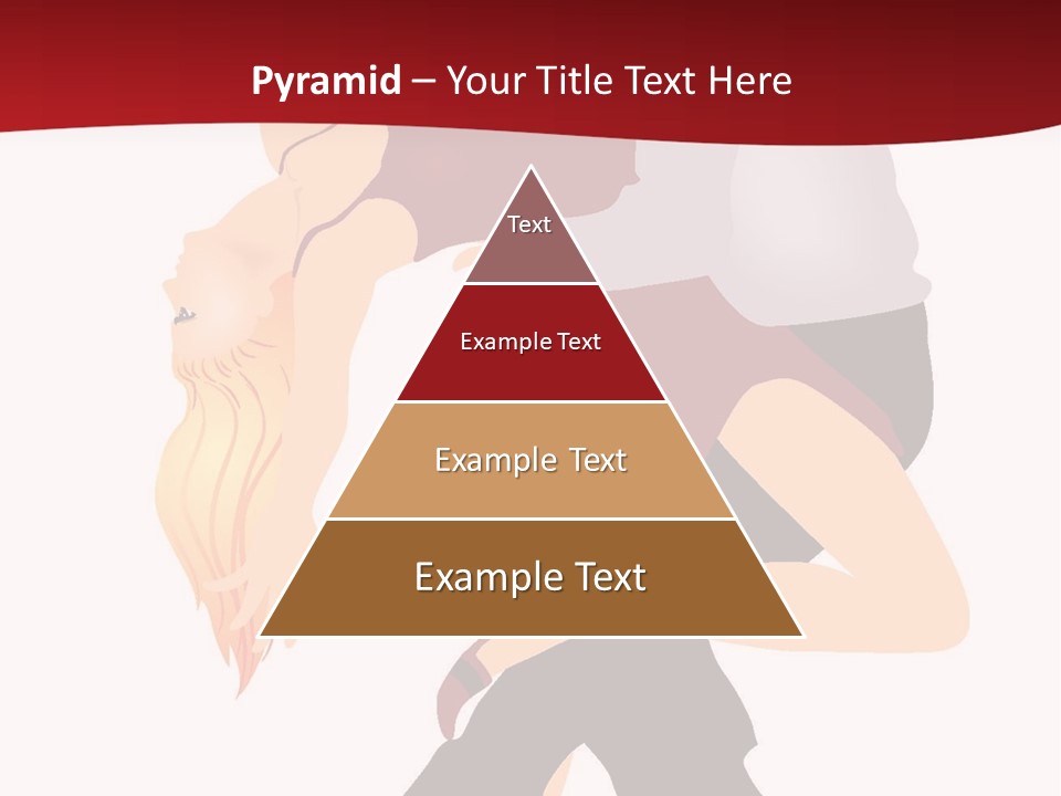 Woman Running Over Dark Background PowerPoint Template