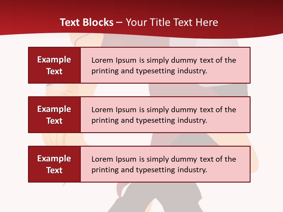 Woman Running Over Dark Background PowerPoint Template