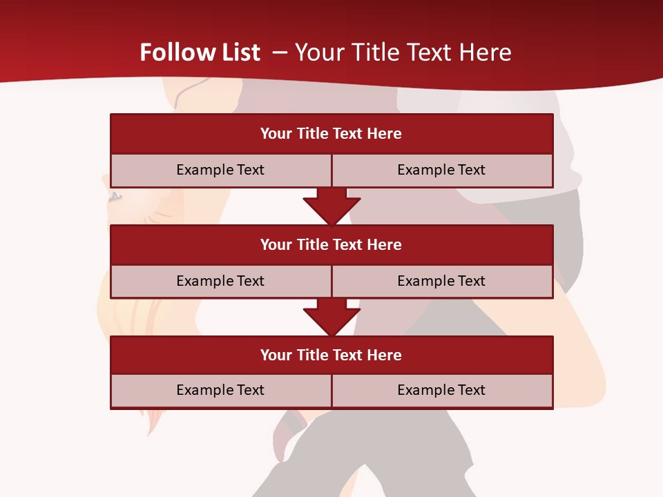 Woman Running Over Dark Background PowerPoint Template