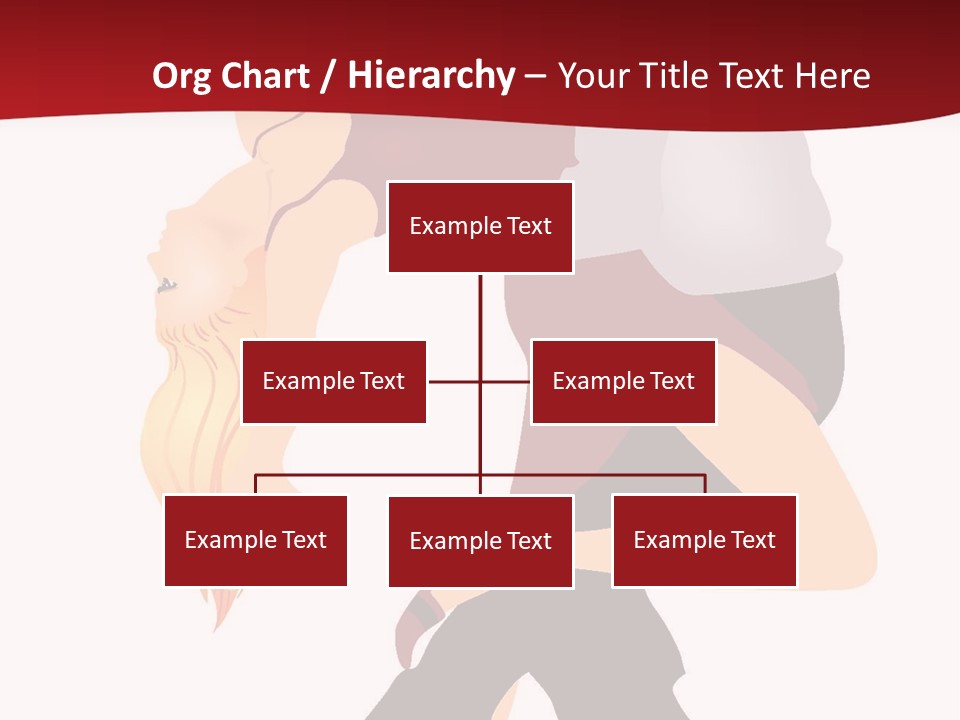 Woman Running Over Dark Background PowerPoint Template