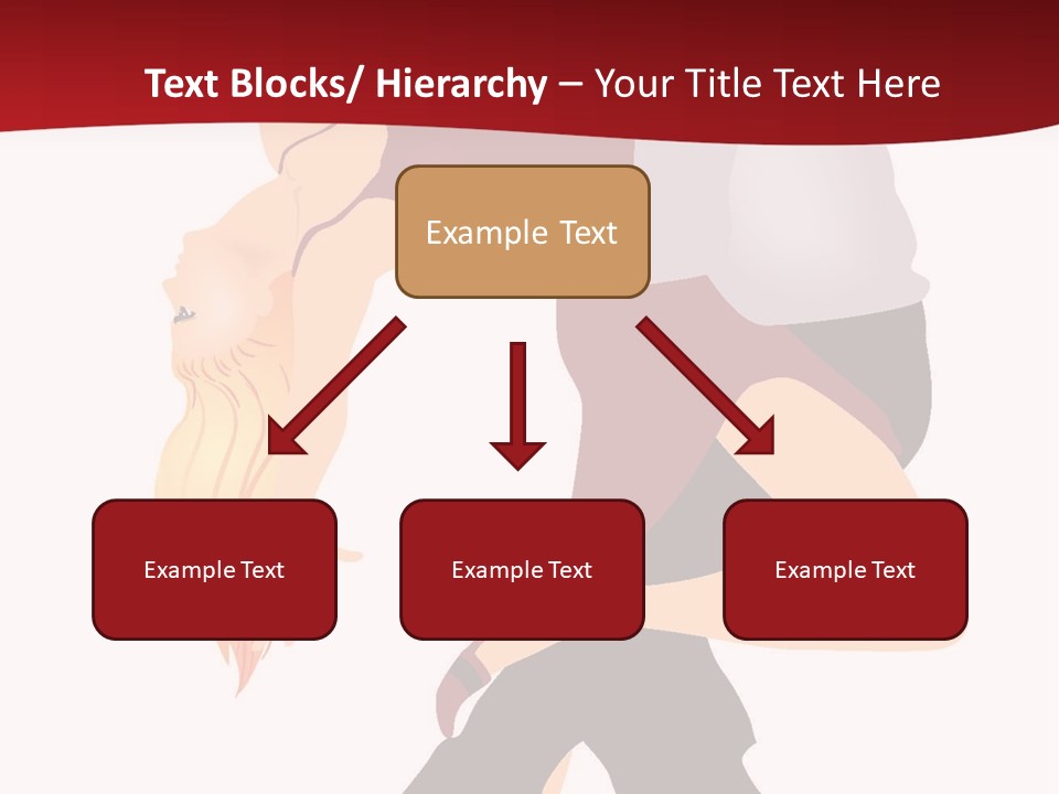 Woman Running Over Dark Background PowerPoint Template