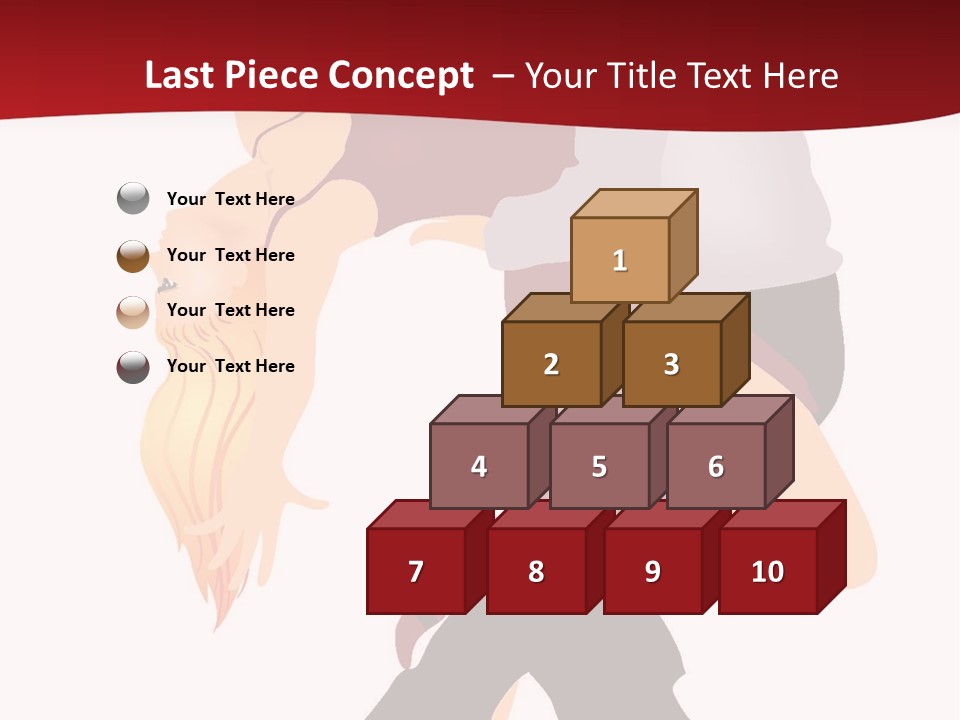 Woman Running Over Dark Background PowerPoint Template