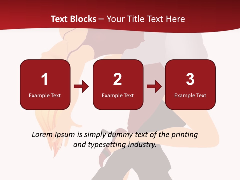 Woman Running Over Dark Background PowerPoint Template