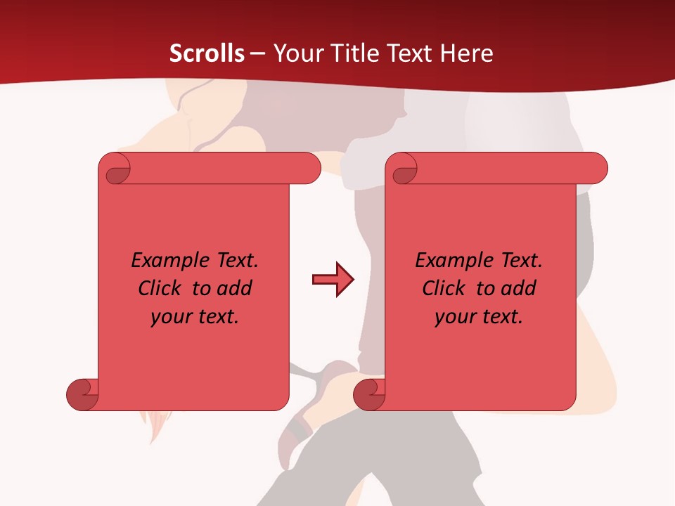 Woman Running Over Dark Background PowerPoint Template