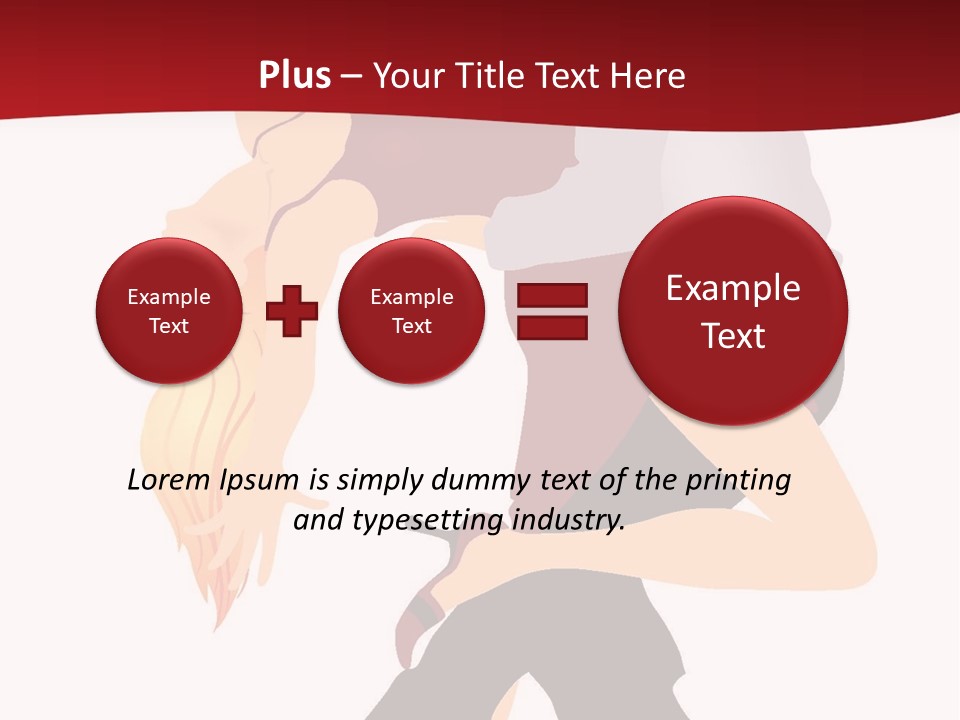 Woman Running Over Dark Background PowerPoint Template