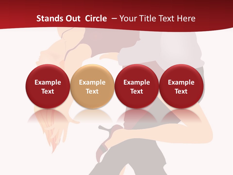 Woman Running Over Dark Background PowerPoint Template