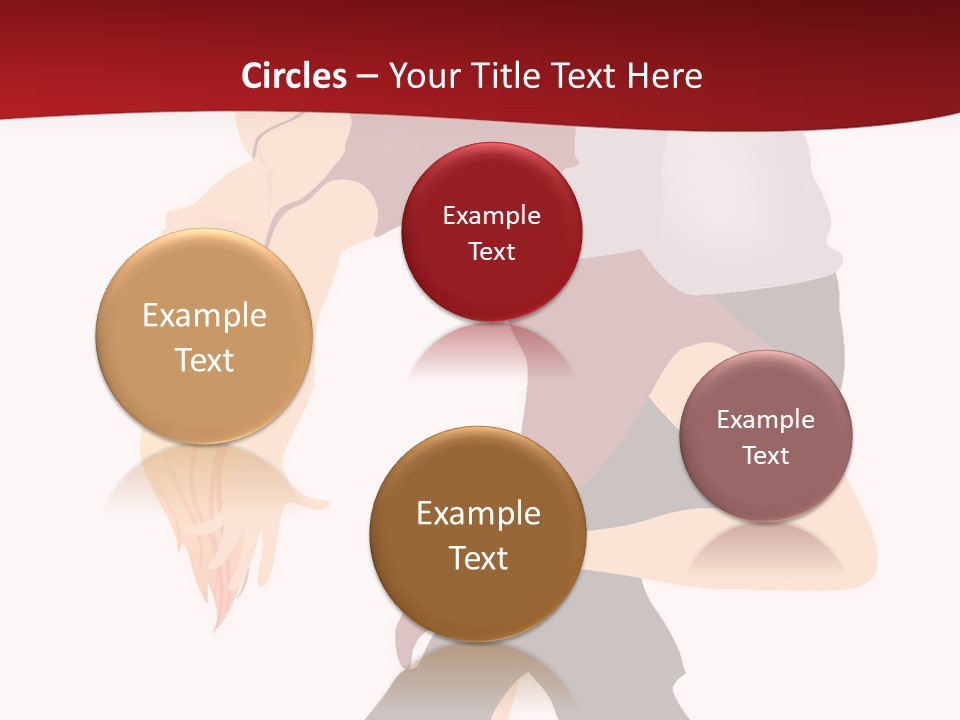 Woman Running Over Dark Background PowerPoint Template