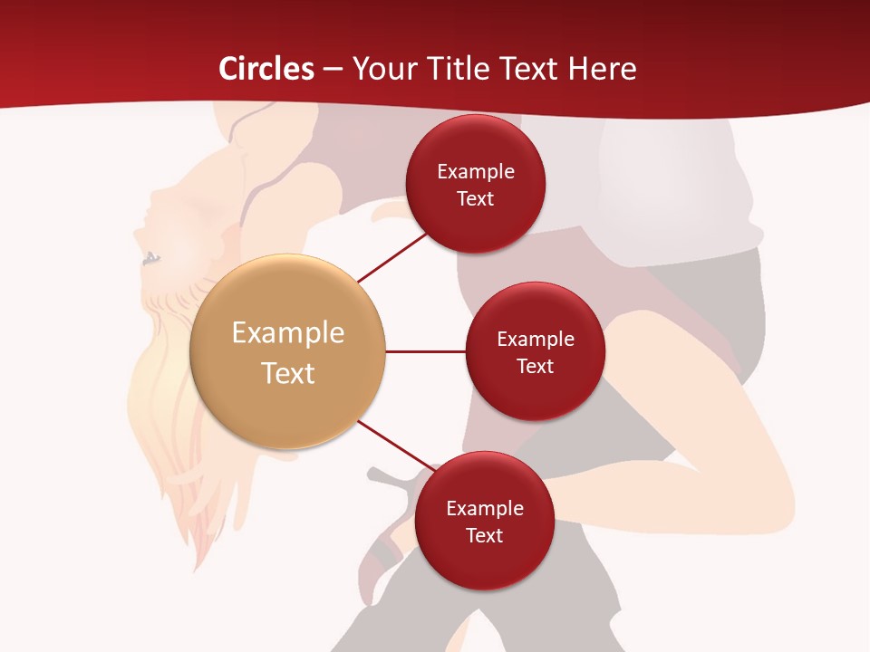 Woman Running Over Dark Background PowerPoint Template