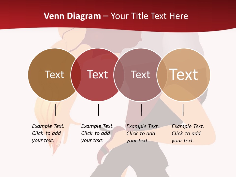 Woman Running Over Dark Background PowerPoint Template