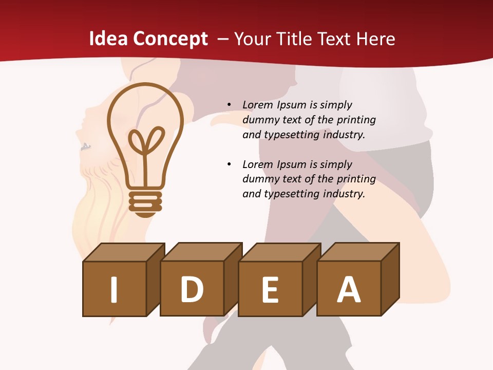 Woman Running Over Dark Background PowerPoint Template