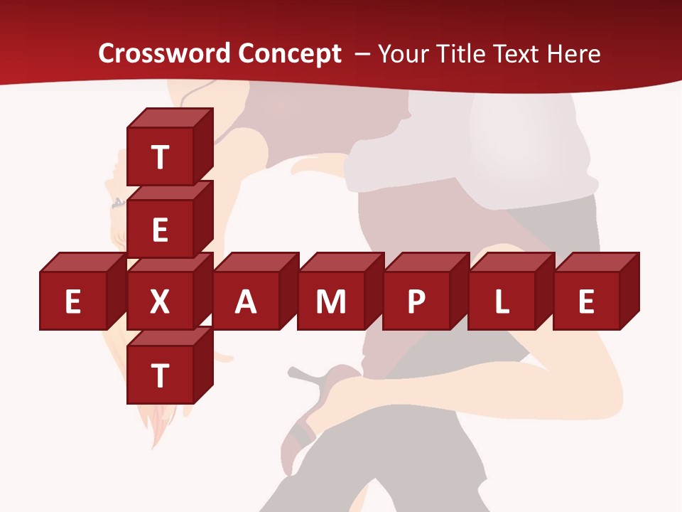 Woman Running Over Dark Background PowerPoint Template