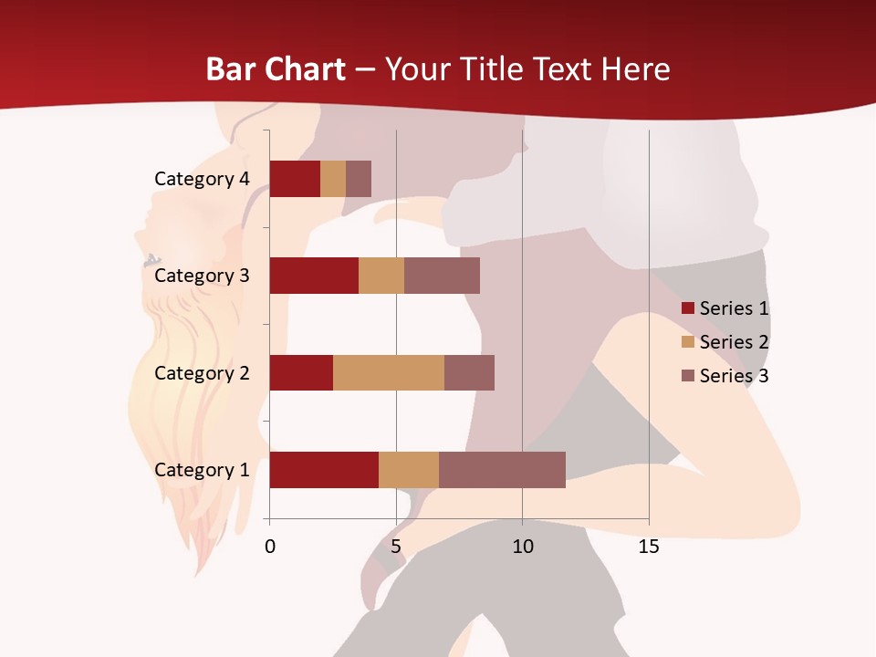 Woman Running Over Dark Background PowerPoint Template