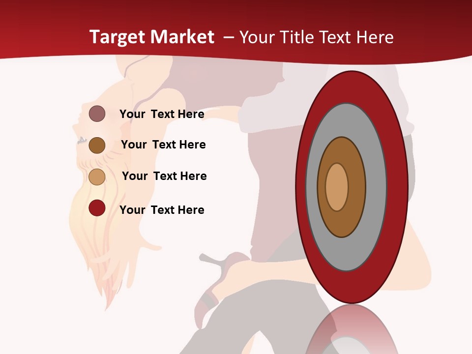 Woman Running Over Dark Background PowerPoint Template