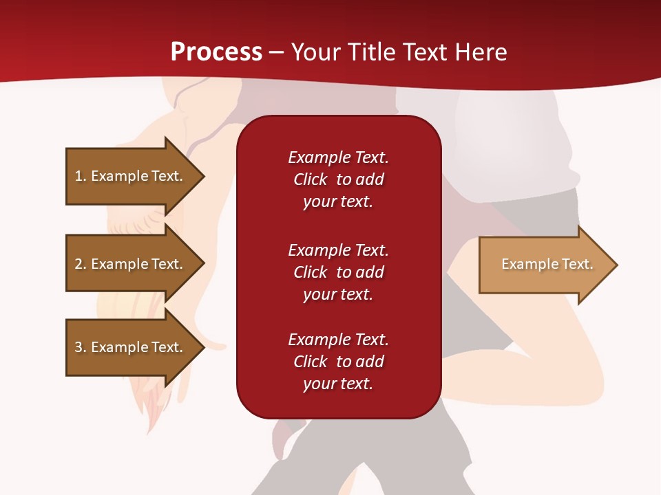 Woman Running Over Dark Background PowerPoint Template