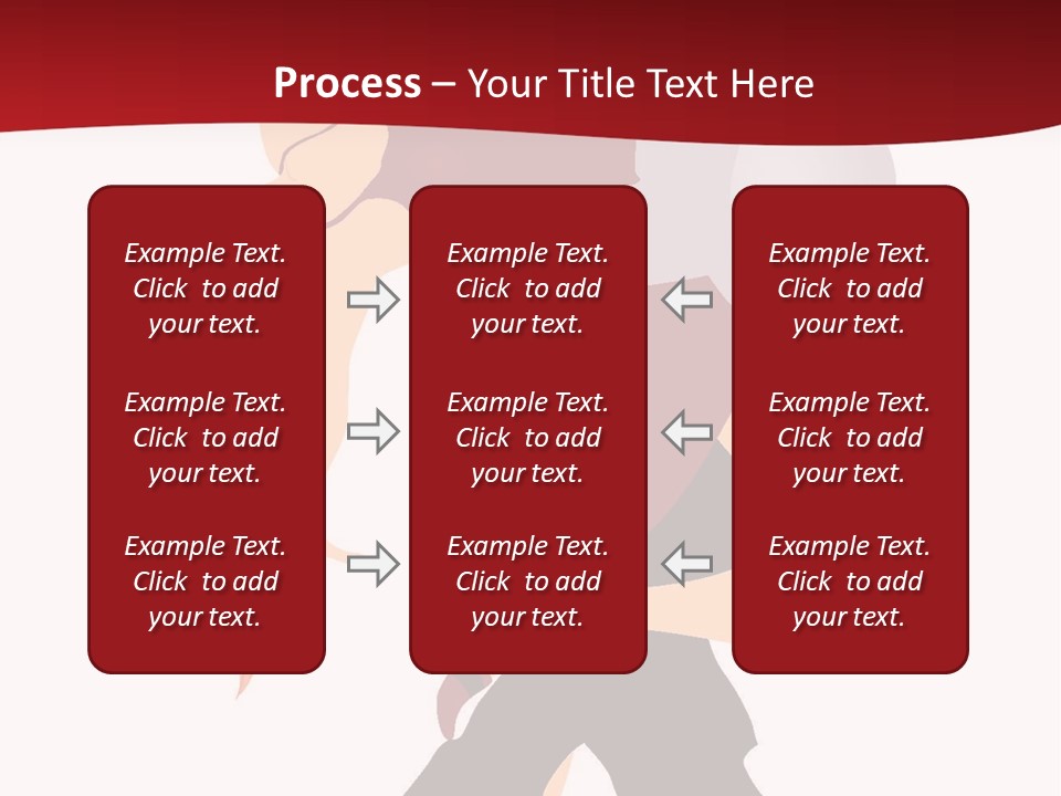 Woman Running Over Dark Background PowerPoint Template