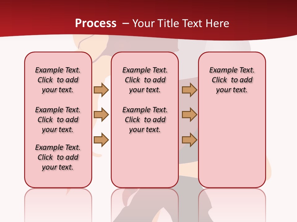 Woman Running Over Dark Background PowerPoint Template