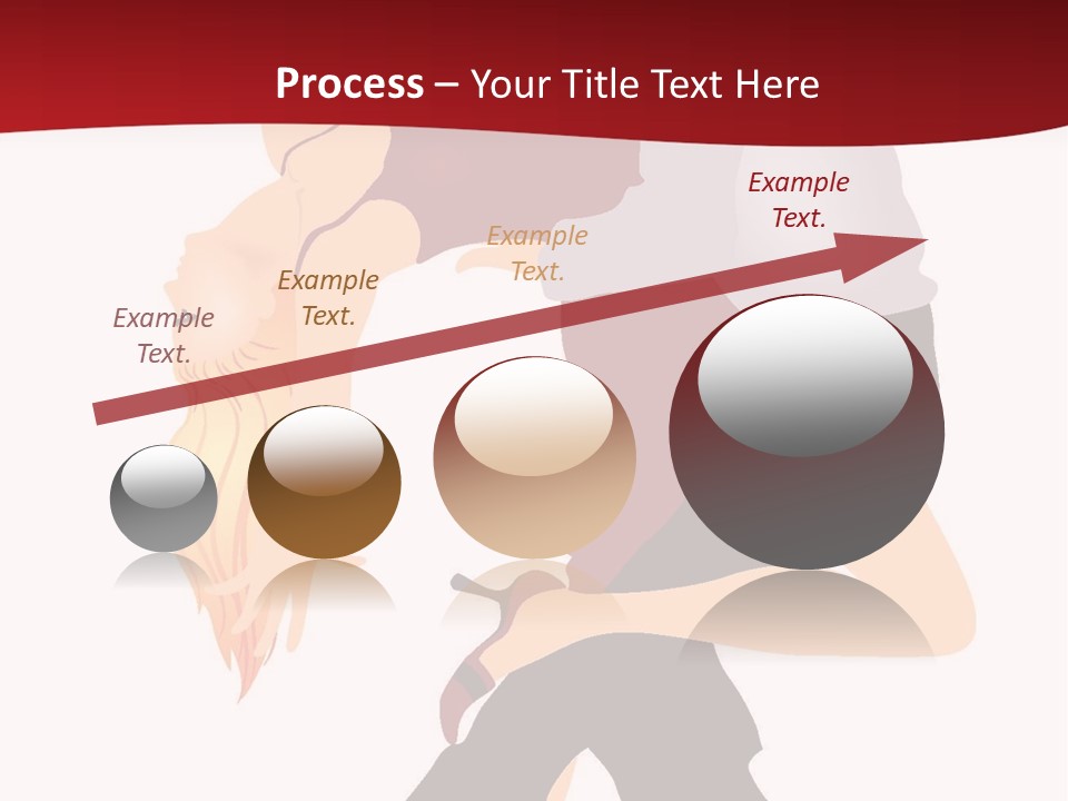 Woman Running Over Dark Background PowerPoint Template