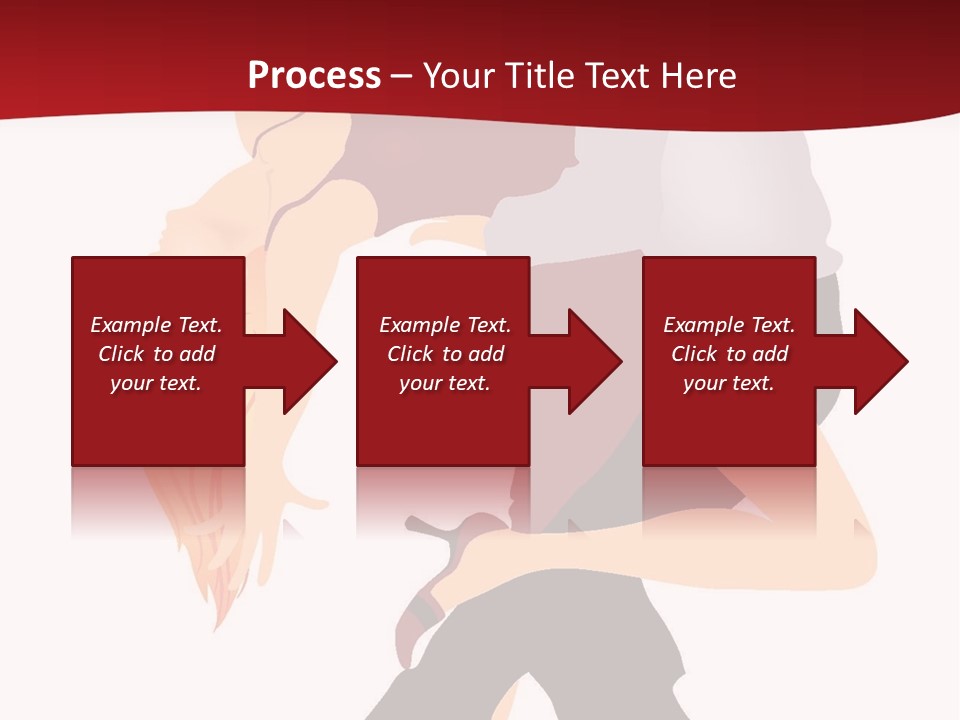 Woman Running Over Dark Background PowerPoint Template