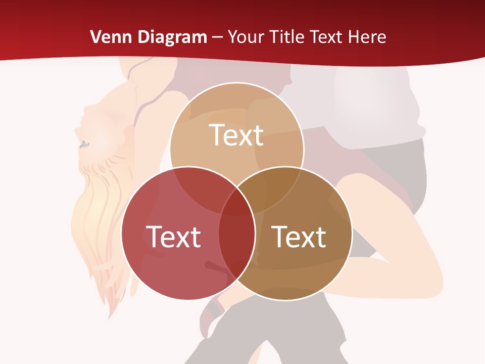 Woman Running Over Dark Background PowerPoint Template