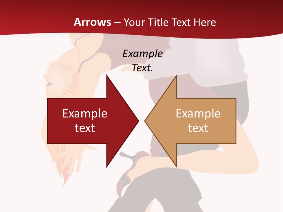 Woman Running Over Dark Background PowerPoint Template