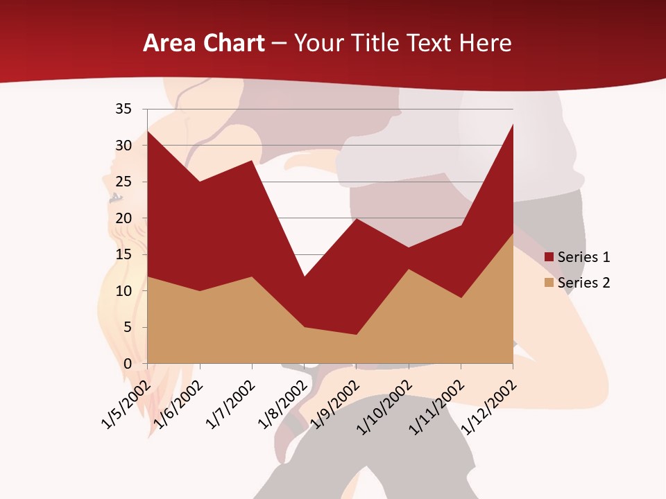 Woman Running Over Dark Background PowerPoint Template
