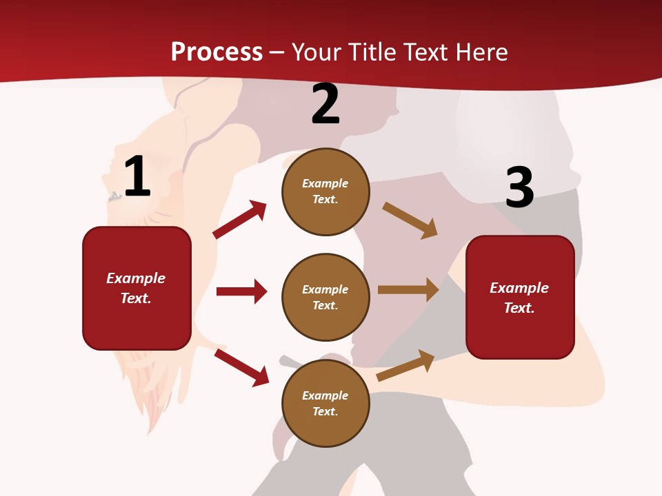 Woman Running Over Dark Background PowerPoint Template