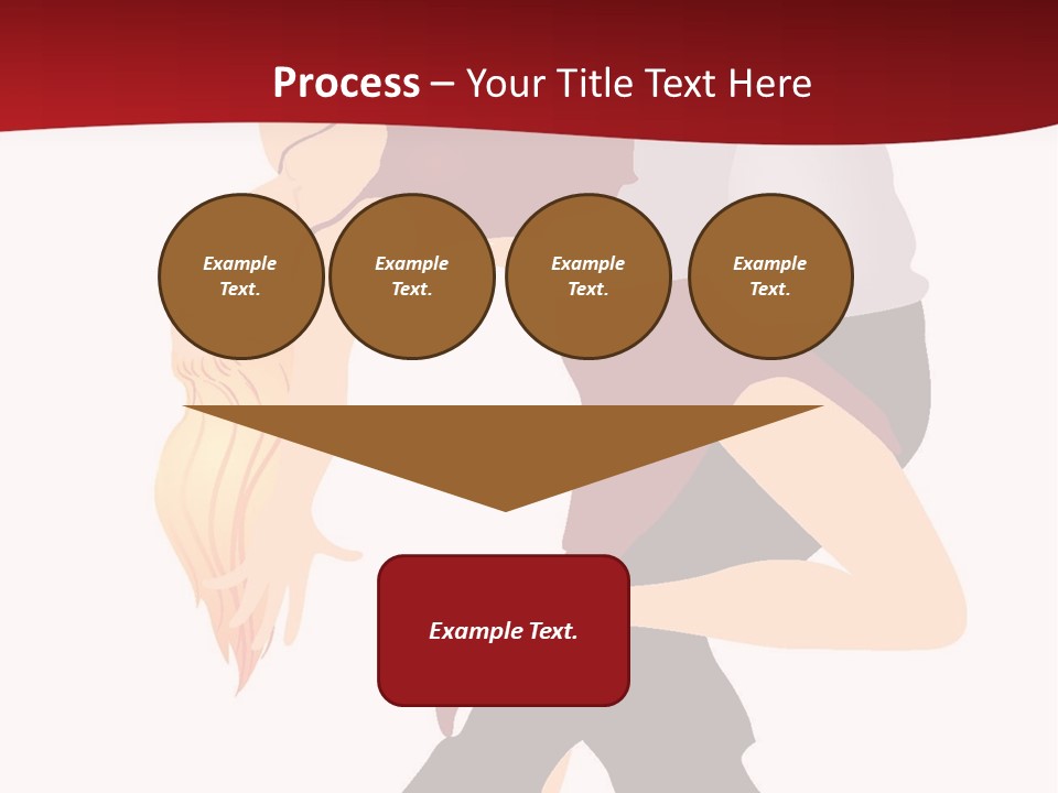 Woman Running Over Dark Background PowerPoint Template