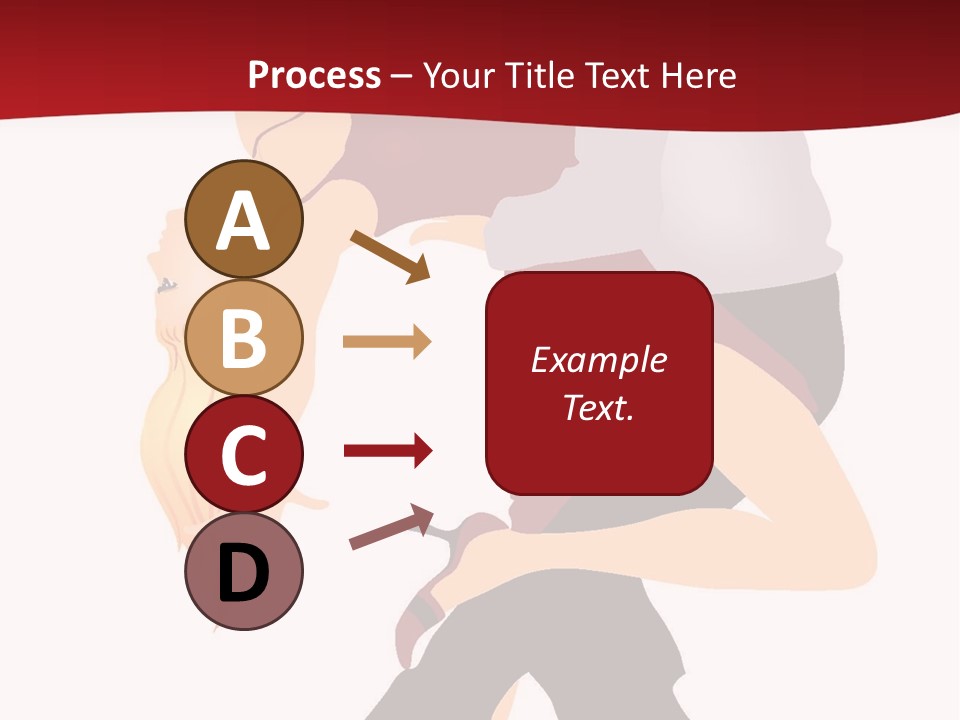 Woman Running Over Dark Background PowerPoint Template