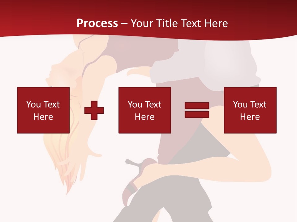 Woman Running Over Dark Background PowerPoint Template