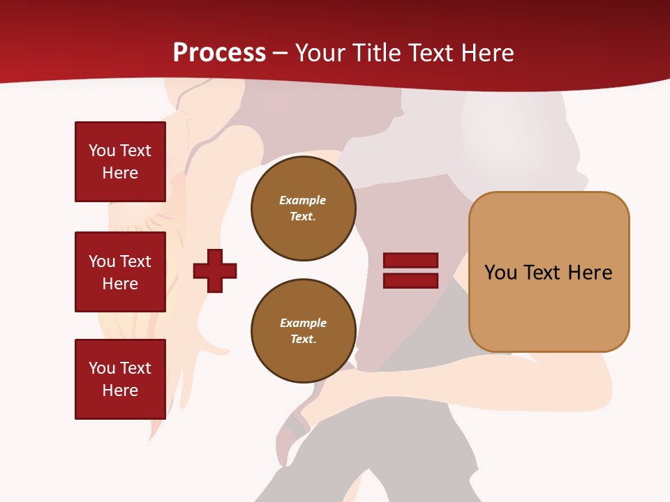 Woman Running Over Dark Background PowerPoint Template